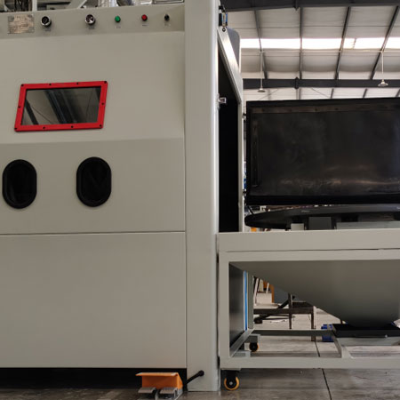 桦甸无尘喷砂机半自动模具喷砂机